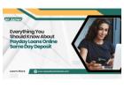 Say Goodbye to Financial Stress with Payday Loans Online Same Day Deposit