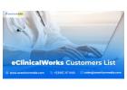 Access eClinicalWorks Customers List for Targeted Healthcare